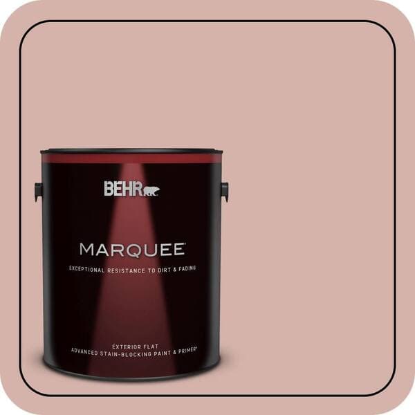 BEHR MARQUEE 1 gal. #S170-3 Castilian Pink Flat Exterior Paint & Primer (2)