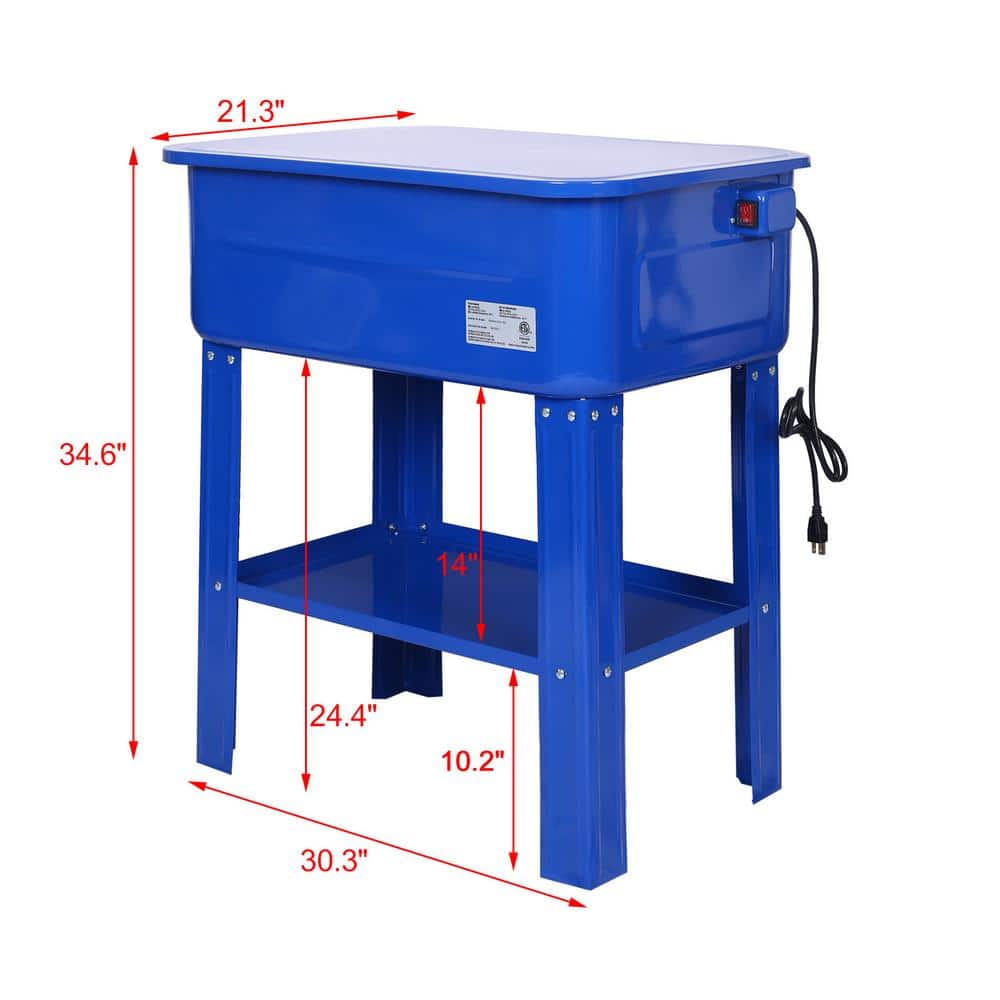 Amucolo 20 Gal. Automotive Parts Washer Cabinet Parts Washer with Electrical Pump 110-Volt (3)