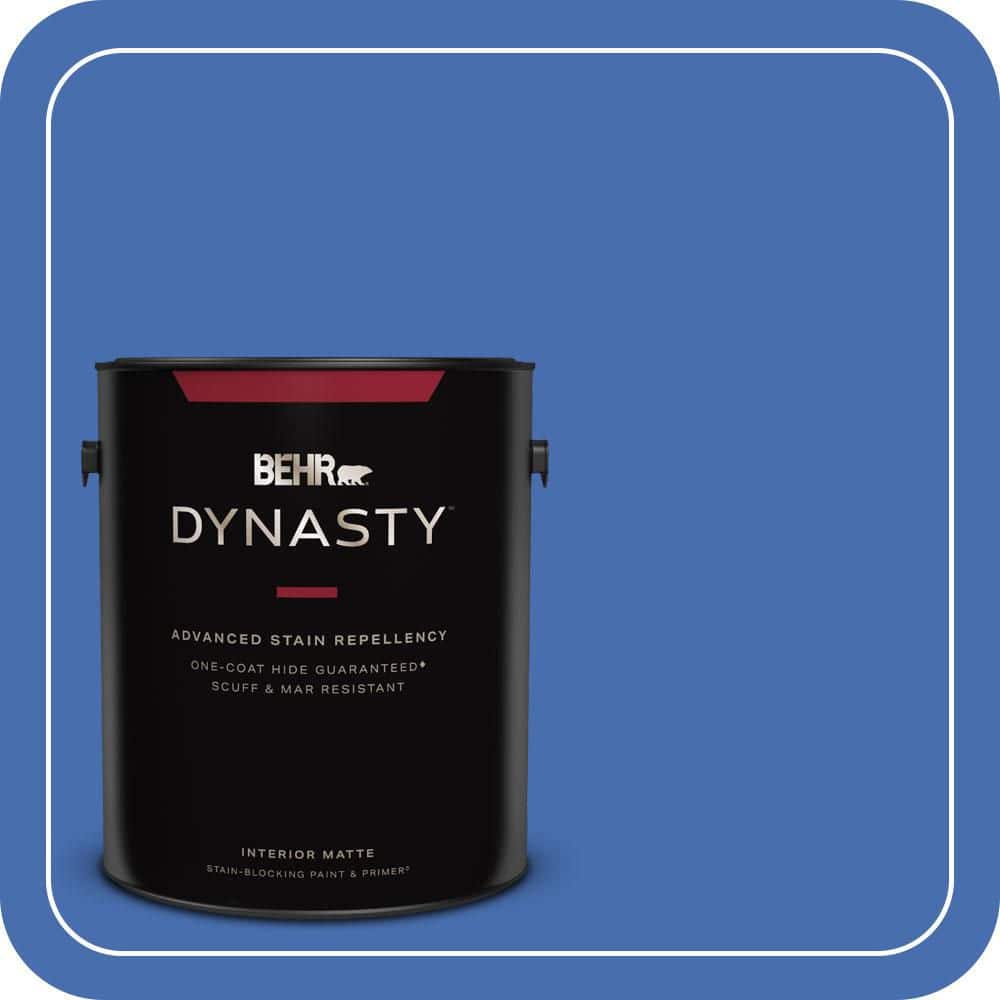 BEHR DYNASTY 1 gal. #PPU15-05 New Age Blue One-Coat Hide Matte Interior Stain-Blocking Paint & Primer