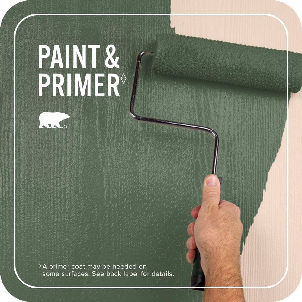 BEHR PREMIUM PLUS 1 qt. #S410-7 Equestrian Green Flat Exterior Paint & Primer (3)