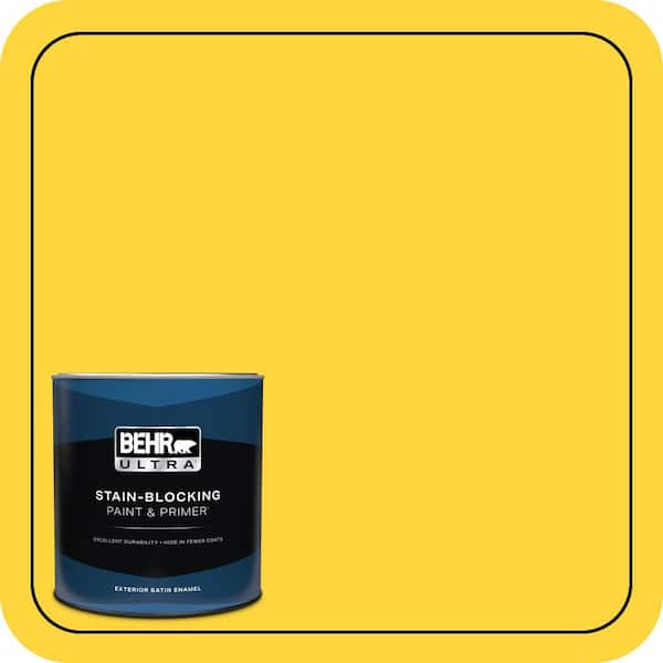 BEHR PREMIUM PLUS #380B-6 Lemon Tart Flat Low Odor & Primer (3)