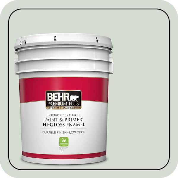 BEHR PREMIUM PLUS #ICC-95 Soothing Celadon Enamel Low Odor & Primer (4)