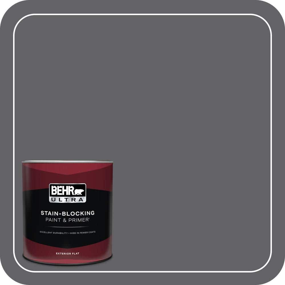BEHR ULTRA 1 qt. #N530-6 Digital Flat Exterior Paint & Primer