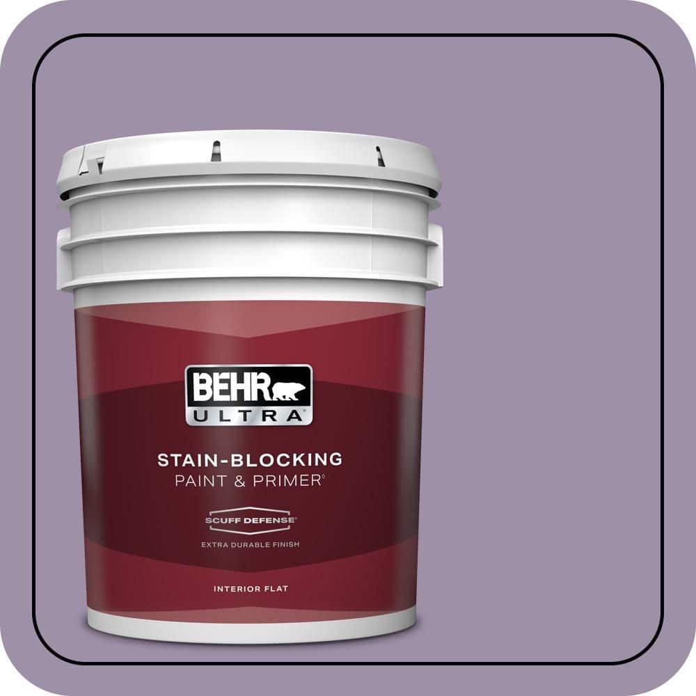 BEHR ULTRA 5 gal. #S100-4 Ancestry Violet Extra Durable Flat Interior Paint & Primer