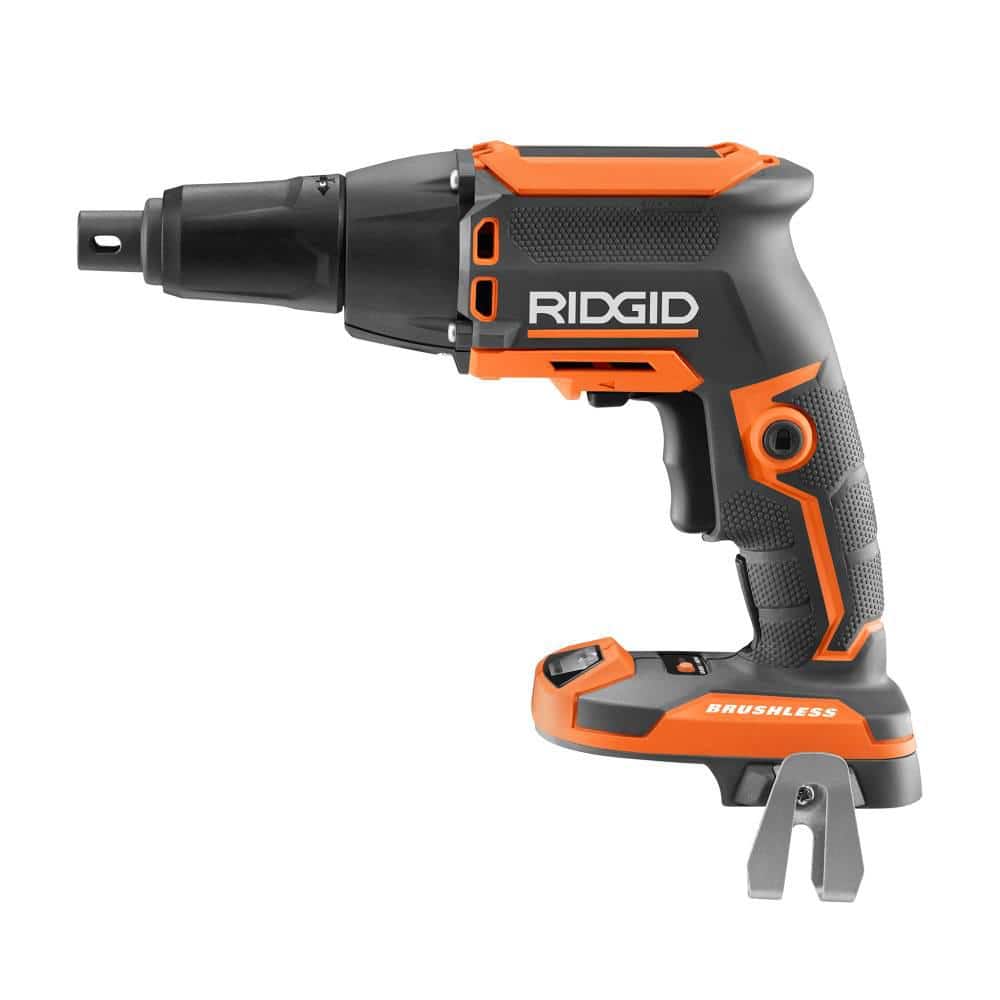 RIDGID 18V Brushless Cordless Drywall Screwdriver with Collated Attachment with 18V Lithium-Ion 4.0 Ah Battery (3)