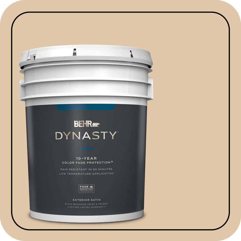 BEHR DYNASTY 5 gal. #S260-2 Pumpkin Seed Satin Enamel Exterior Stain-Blocking Paint & Primer
