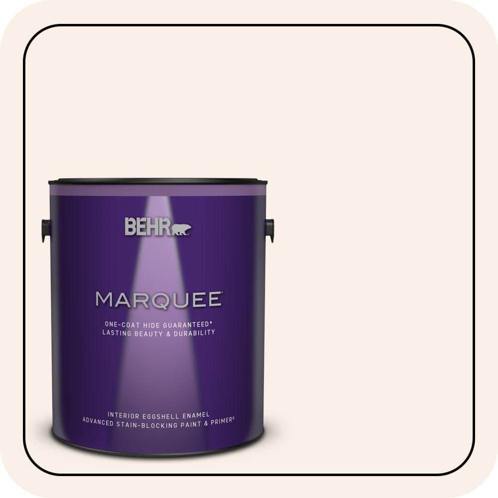 BEHR MARQUEE 1 gal. #RD-W05 Moonlit Beach Eggshell Enamel Interior Paint & Primer