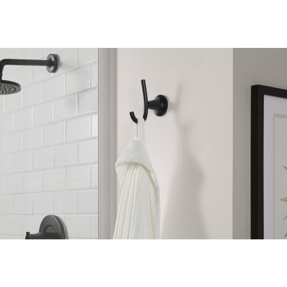Glacier Bay Constructor Single J Robe Hook in Matte Black (3)