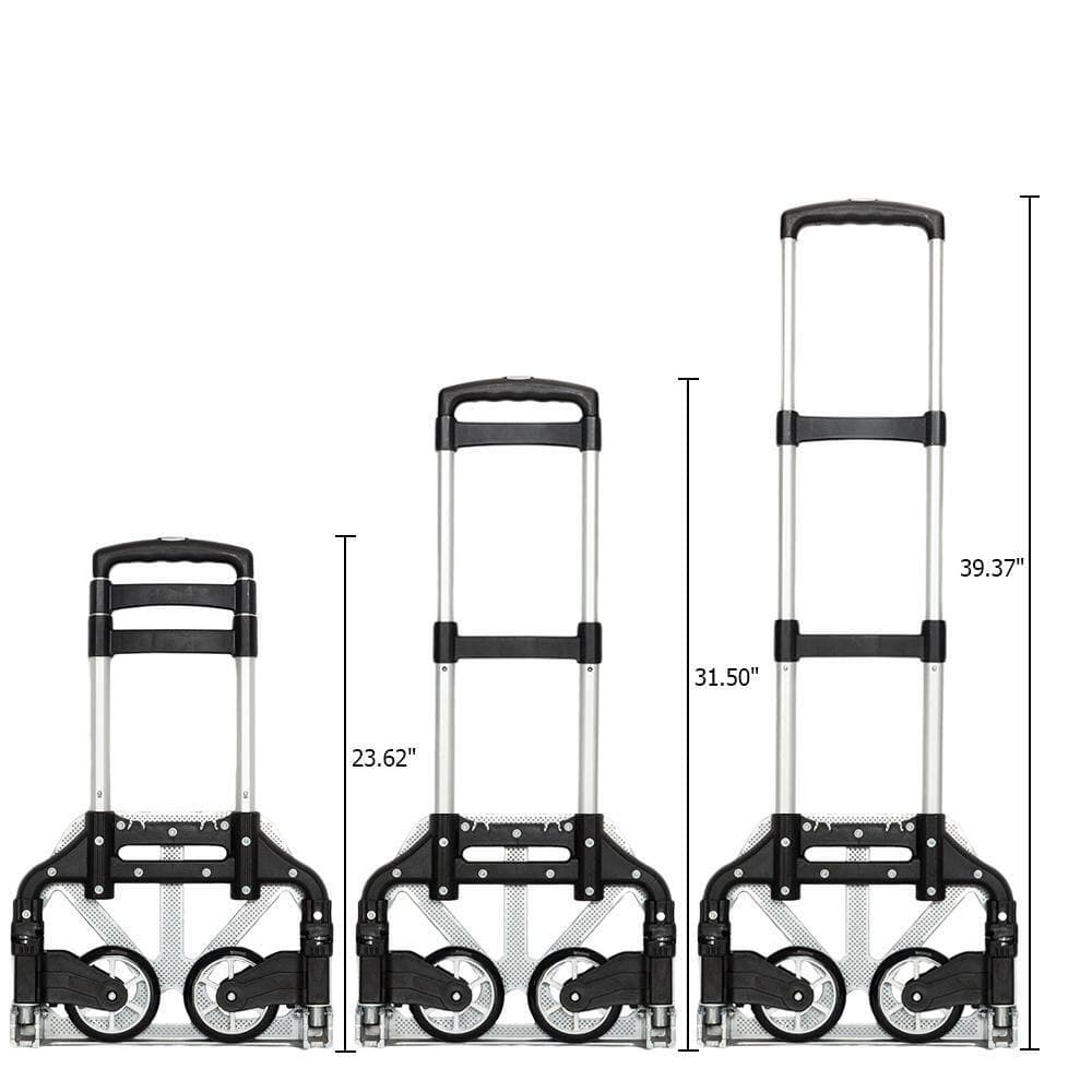 Laybus Black Drywall Cart Portable Foldable Telescopic Trolley Trolley Luggage Trolle with 50 lb. Load Capacity (2)
