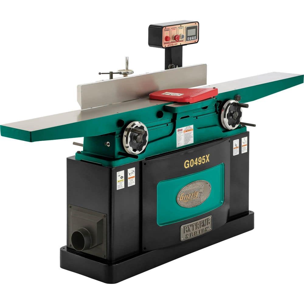 Grizzly Industrial 12 Amp 8 in. Helical Cutterhead Corded Jointer with Exclusive Digital Height Readout (2)