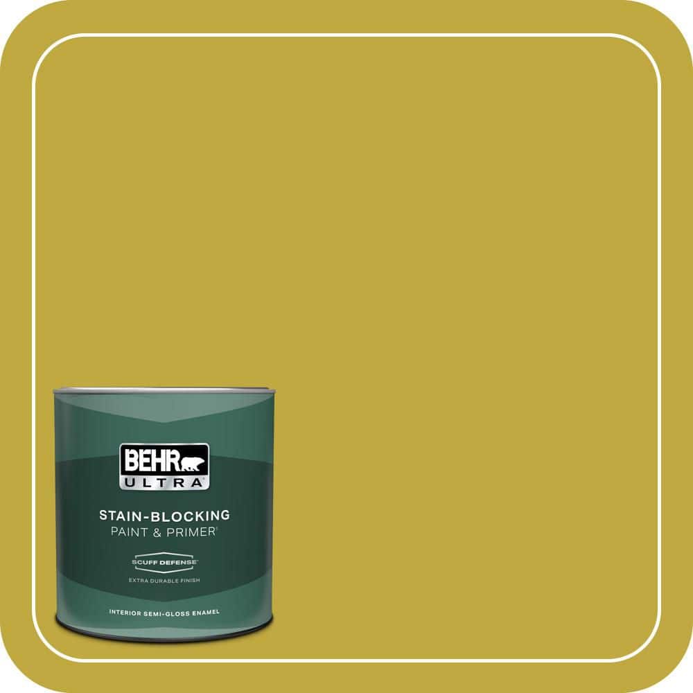 BEHR ULTRA 1 qt. #P330-6 Margarita Extra Durable Semi-Gloss Enamel Interior Paint & Primer