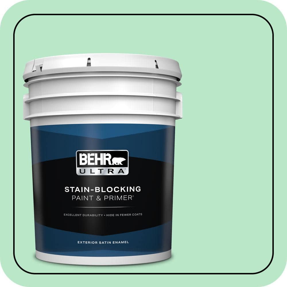BEHR ULTRA 5 gal. #460A-3 Canton Jade Satin Enamel Exterior Paint & Primer