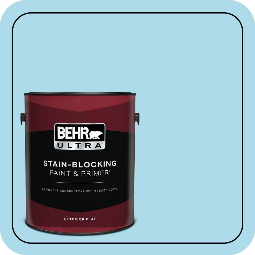 BEHR ULTRA 1 gal. #530A-3 Frosty Glade Flat Exterior Paint & Primer