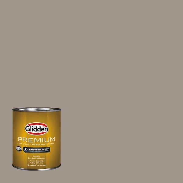 Glidden Premium 1 qt. Rock Slide PPG1022-4 Satin Exterior Latex Paint