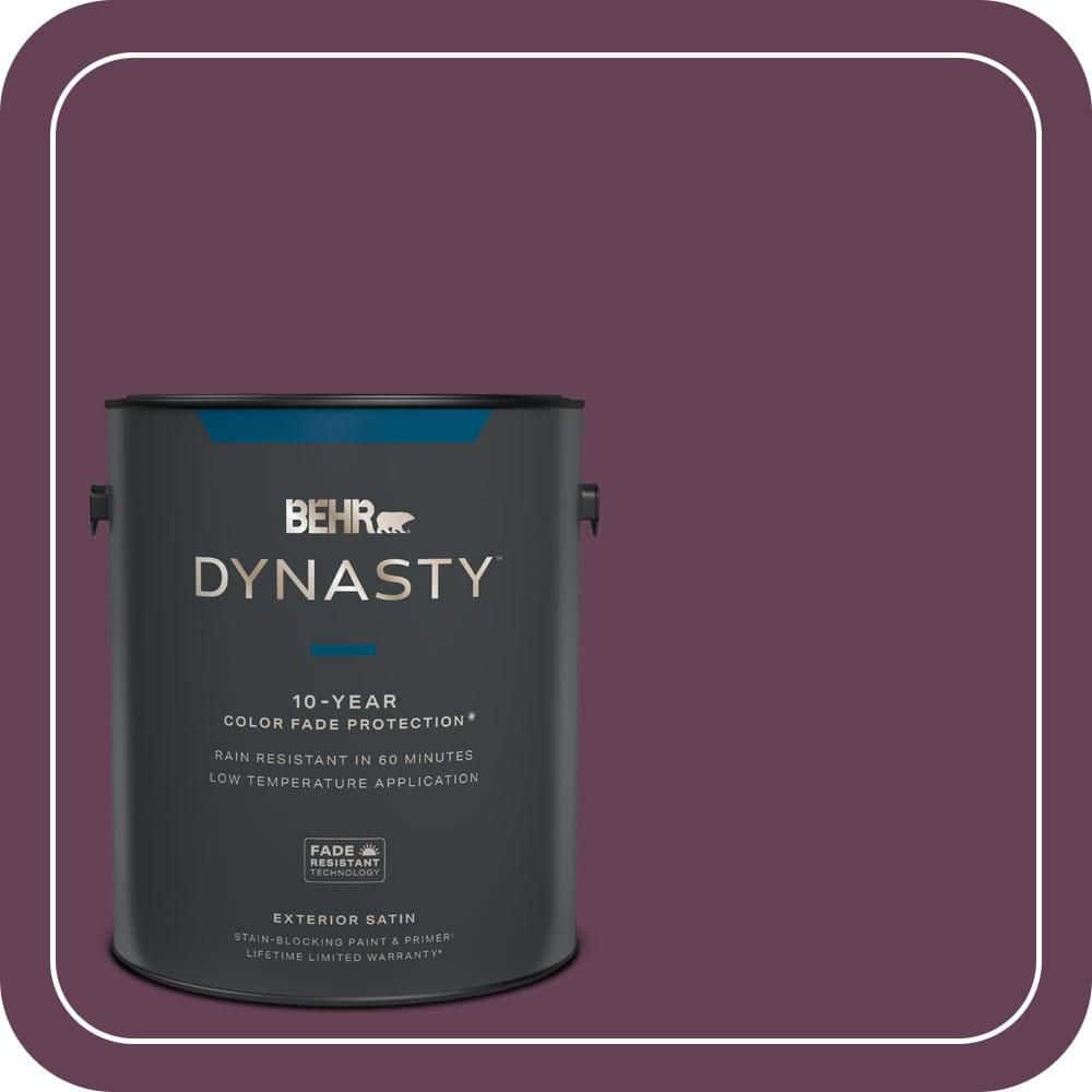 BEHR DYNASTY 1 gal. #S-G-690 Delicious Berry Satin Enamel Exterior Stain-Blocking Paint & Primer