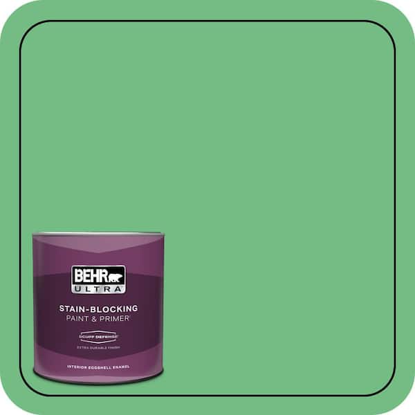 BEHR ULTRA 1 qt. #P400-5 Winter Shamrock Extra Durable Eggshell Enamel Interior Paint & Primer (2)