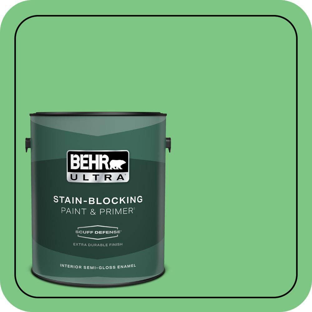 BEHR ULTRA 1 gal. #P390-5 Garden Stroll Extra Durable Semi-Gloss Enamel Interior Paint & Primer