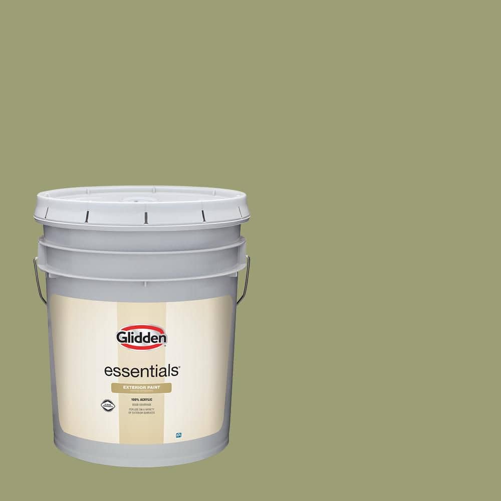 Glidden Essentials 5 gal. PPG1115-5 Pine Trail Semi-Gloss Exterior Paint