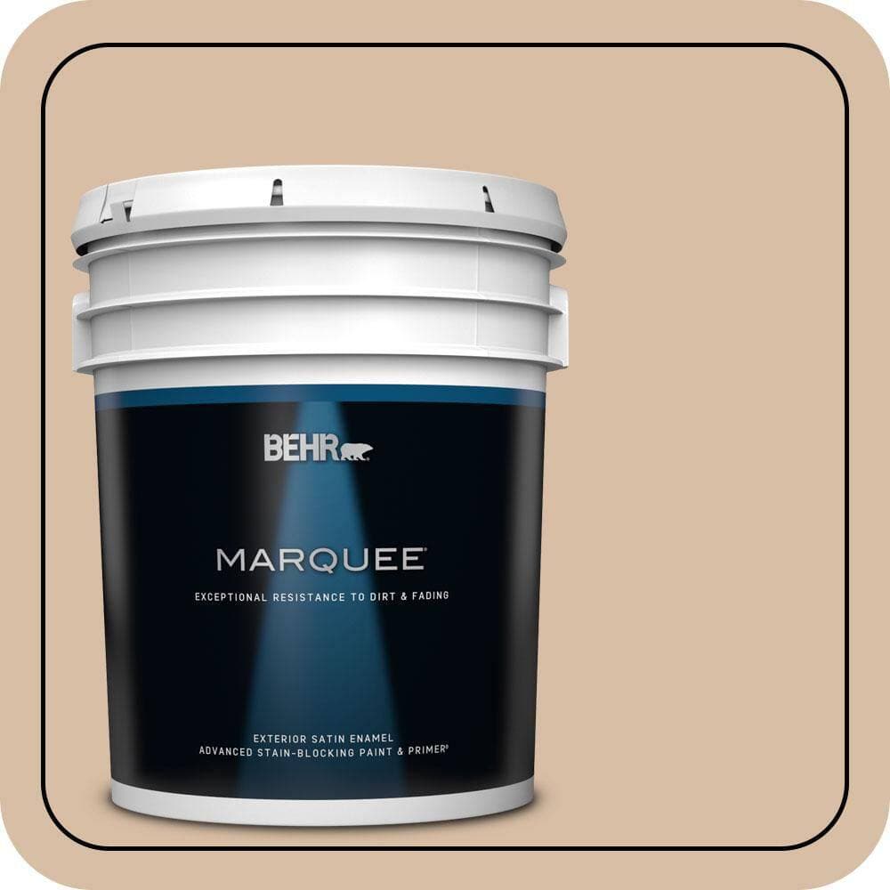 BEHR MARQUEE 5 gal. #S240-3 Ash Blonde Satin Enamel Exterior Paint & Primer