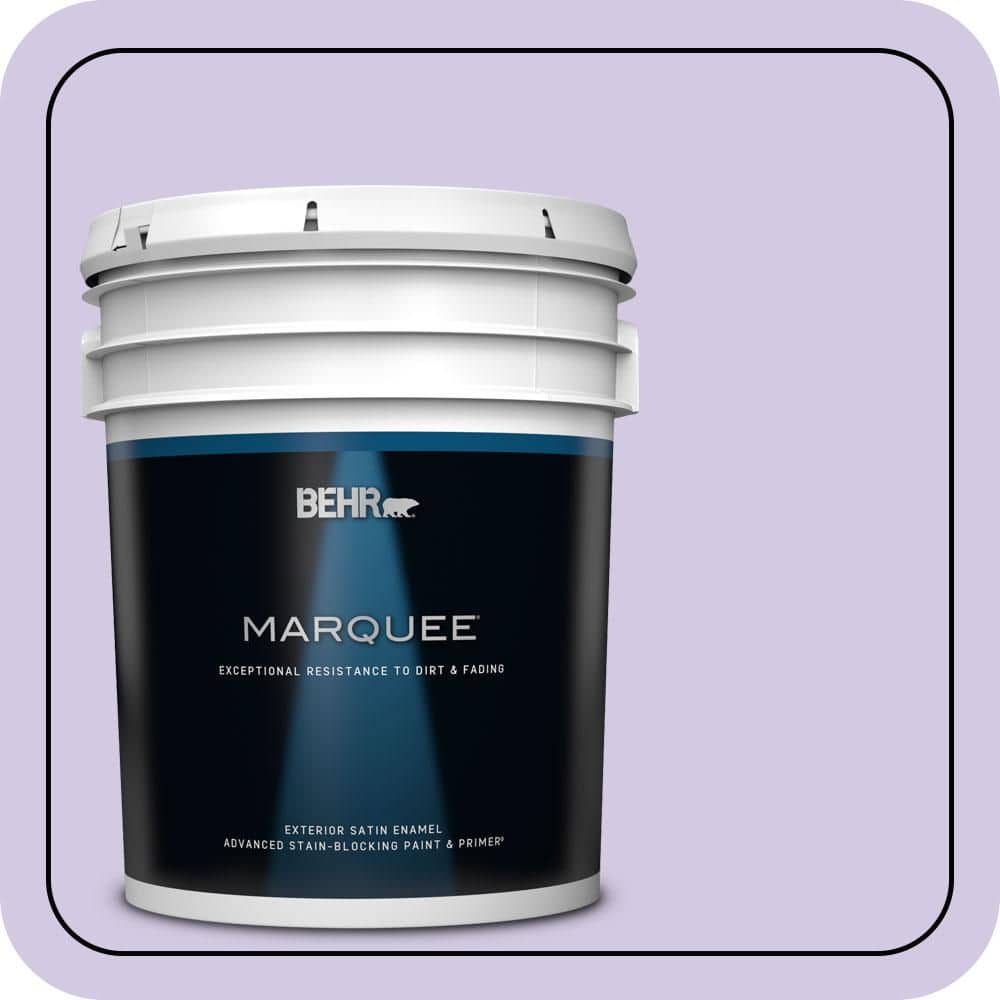 BEHR MARQUEE 5 gal. #650C-3 Light Mulberry Satin Enamel Exterior Paint & Primer