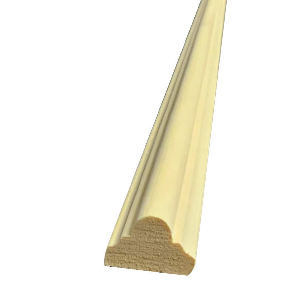 HOUSE OF FARA 1/2 in. D x 3/4 in. W x 96 in. L Unfinished Basswood Wood Drip Shelf Moulding (1)