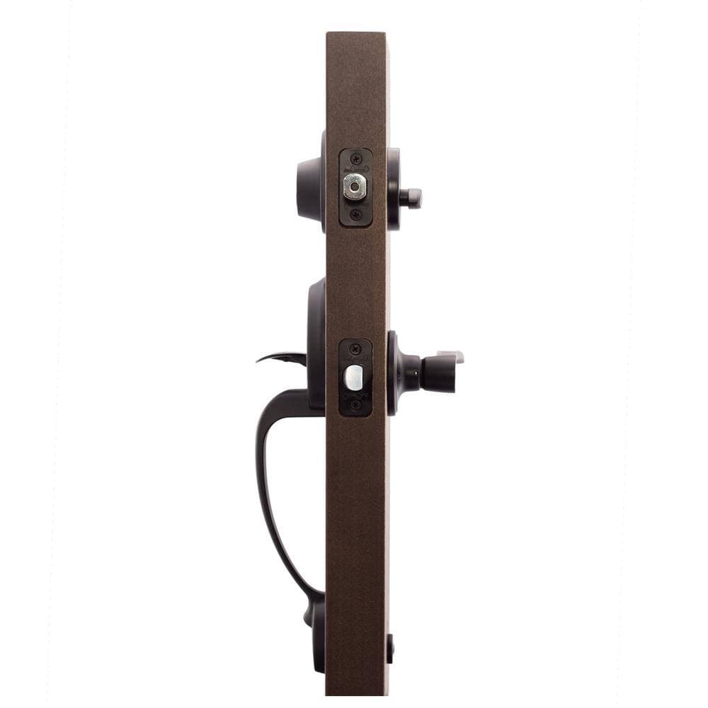 Copper Creek Mid Century Modern Black Door Handleset with Left Hand Scandinavian Handle Trim (3)