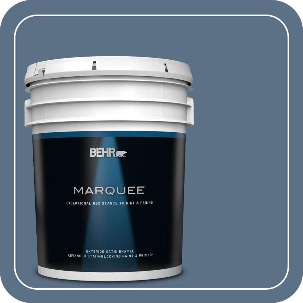 BEHR MARQUEE 5 gal. #S520-6 Layers of Ocean Satin Enamel Exterior Paint & Primer