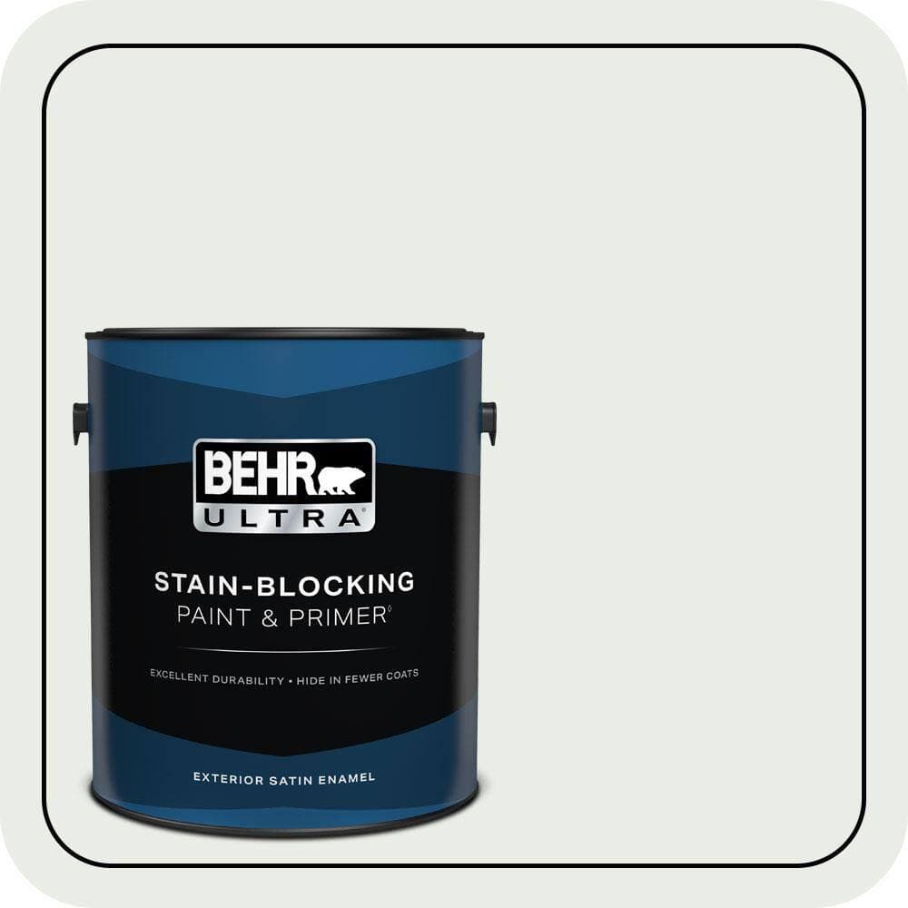 BEHR ULTRA 1 gal. #N410-1 Silence Satin Enamel Exterior Paint & Primer