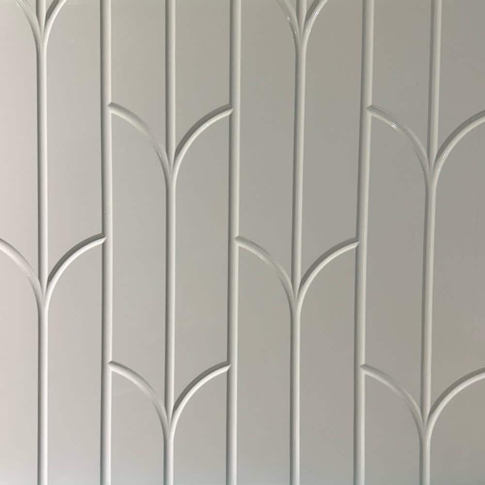 FROM PLAIN TO BEAUTIFUL IN HOURS Pandora Gloss White Paintable 4 ft. x 8 ft. Faux Tin Glue-Up Wainscoting Panels (3-Pack) (96 sq. ft./Case)