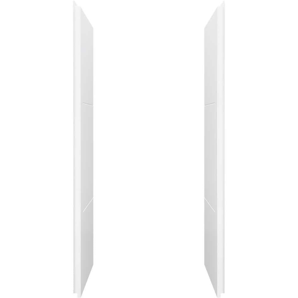 Sterling Accord 36 in. x 36 in. x 77 in. 2-Piece Direct-to-Stud Shower End Wall Set in White (3)