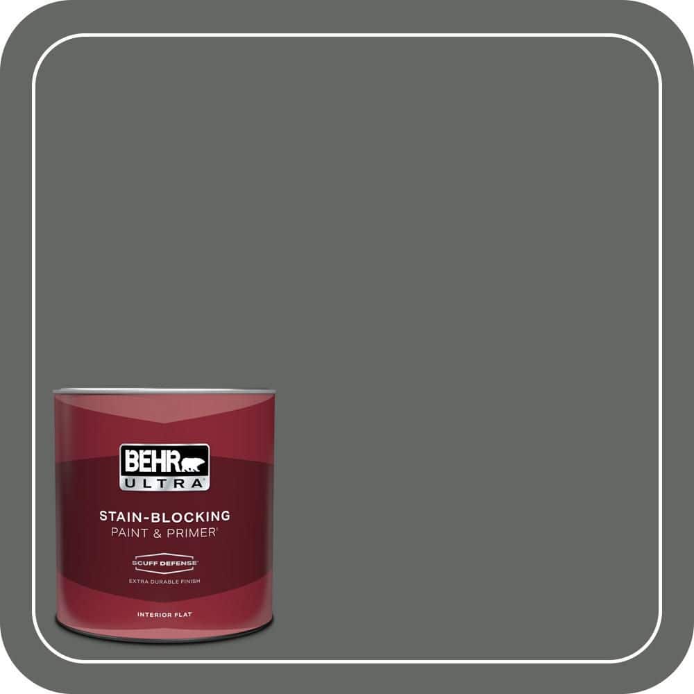 BEHR ULTRA 1 qt. #PPU25-02 Black Locust Extra Durable Flat Interior Paint & Primer (1)