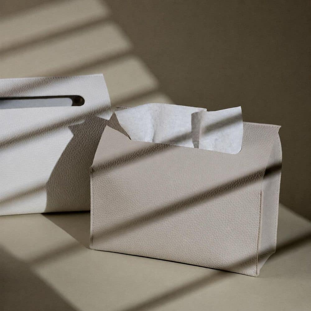 KHKFY Hand Towel Box Cover for Standard Towel Boxes, Covered, 3-Way Mount, Light Taupe, 9.3 x 3.7 x 7.3 in. (2)