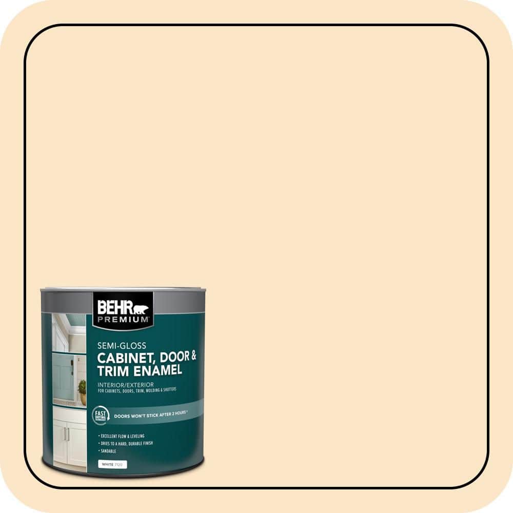 BEHR PREMIUM 1 qt. #M260-2 Light Nougat Semi-Gloss Enamel Interior/Exterior Cabinet, Door & Trim Paint