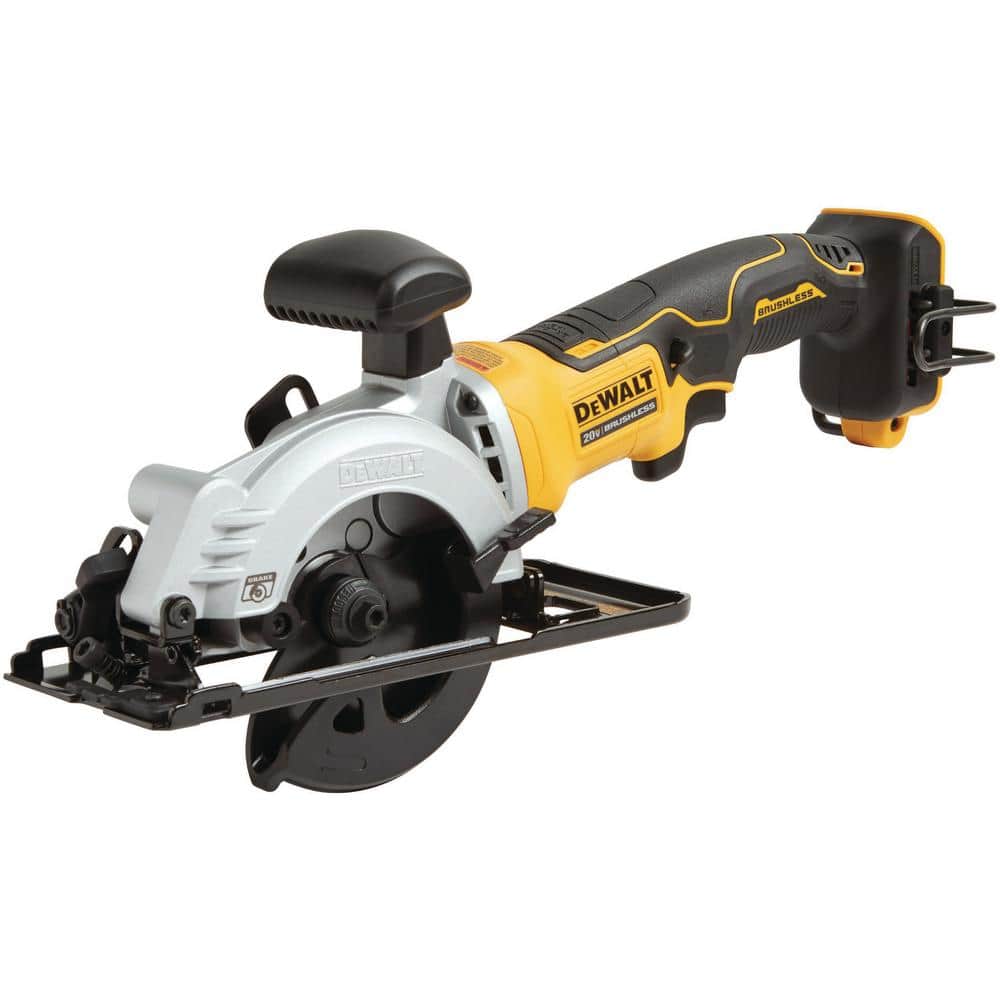DEWALT ATOMIC 20-Volt MAX Lithium-Ion Cordless Brushless 4-1/2 in. Circular Saw with 2-20-Volt MAX POWERSTACK Compact Batteries (3)