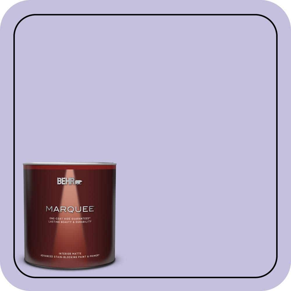 BEHR MARQUEE 1 qt. #630A-3 Weeping Wisteria Matte Interior Paint & Primer