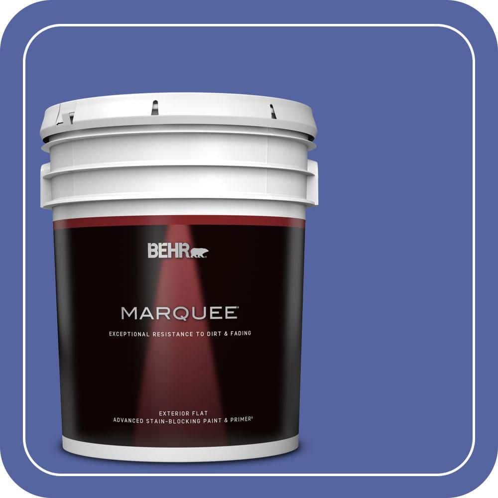 BEHR MARQUEE 5 gal. #T13-9 Electrify Flat Exterior Paint & Primer
