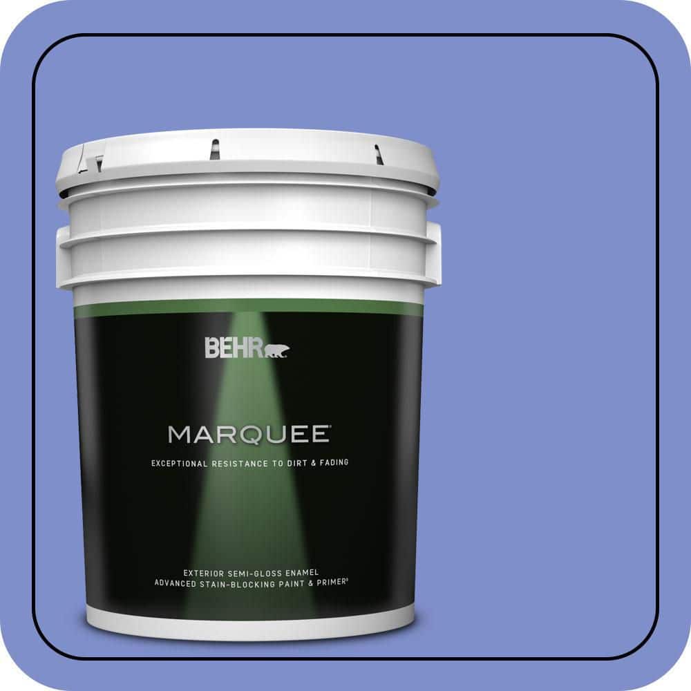 BEHR MARQUEE 5 gal. #P540-5 Pansy Garden Semi-Gloss Enamel Exterior Paint & Primer
