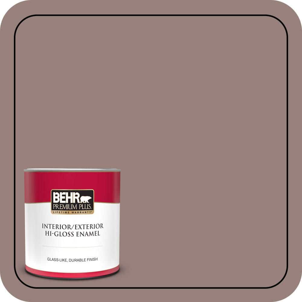 BEHR PREMIUM PLUS 1 qt. #N130-5 Mystere Hi-Gloss Enamel Interior/Exterior Paint & Primer (1)