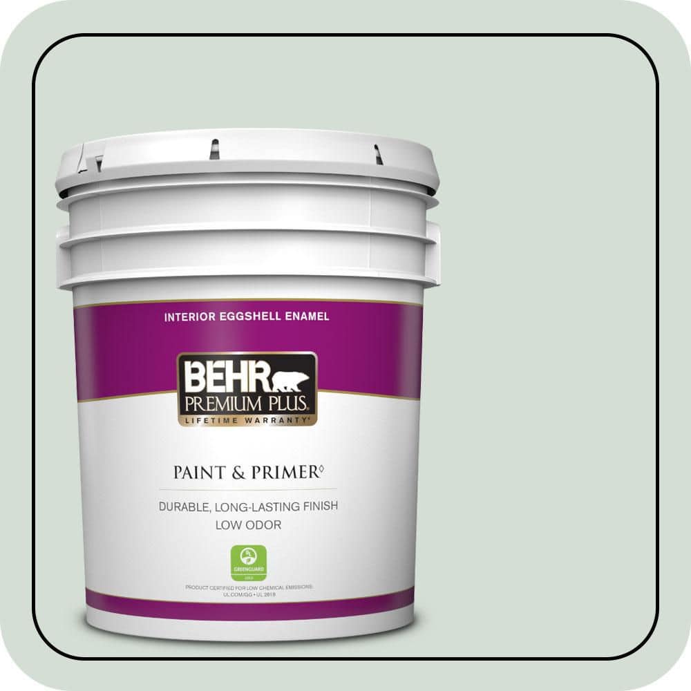BEHR PREMIUM PLUS 5 gal. #700E-2 Lime Light Eggshell Enamel Low Odor Interior Paint & Primer