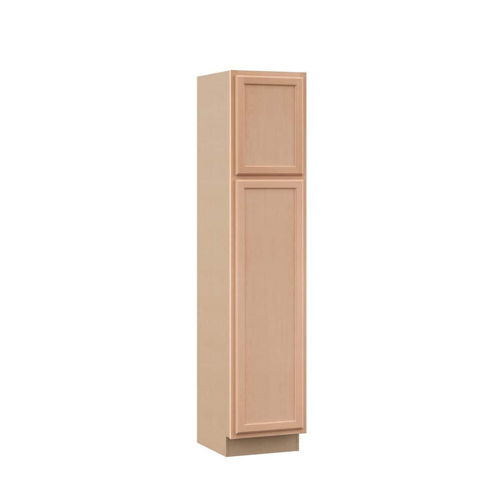 Hampton Bay Recessed Panel 18 in. W x 24 in. D x 84 in. H Assembled Pantry Kitchen Cabinet in Unfinished (1)