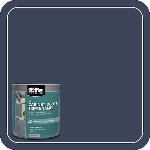 BEHR PREMIUM 1 qt. #600F-7 Soulful Music Satin Enamel Interior/Exterior Cabinet, Door & Trim Paint (2)