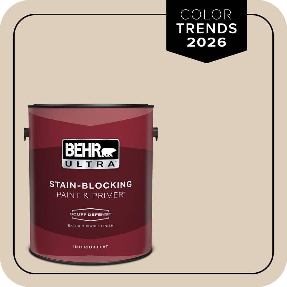 BEHR ULTRA 1 gal. #MQ3-11 Dainty Lace Extra Durable Flat Interior Paint & Primer (1)