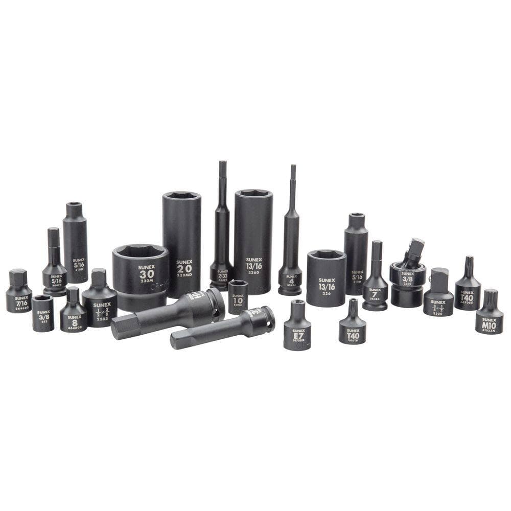 SUNEX TOOLS 222 Piece Mixed Dr Master Impact Socket Set (3)
