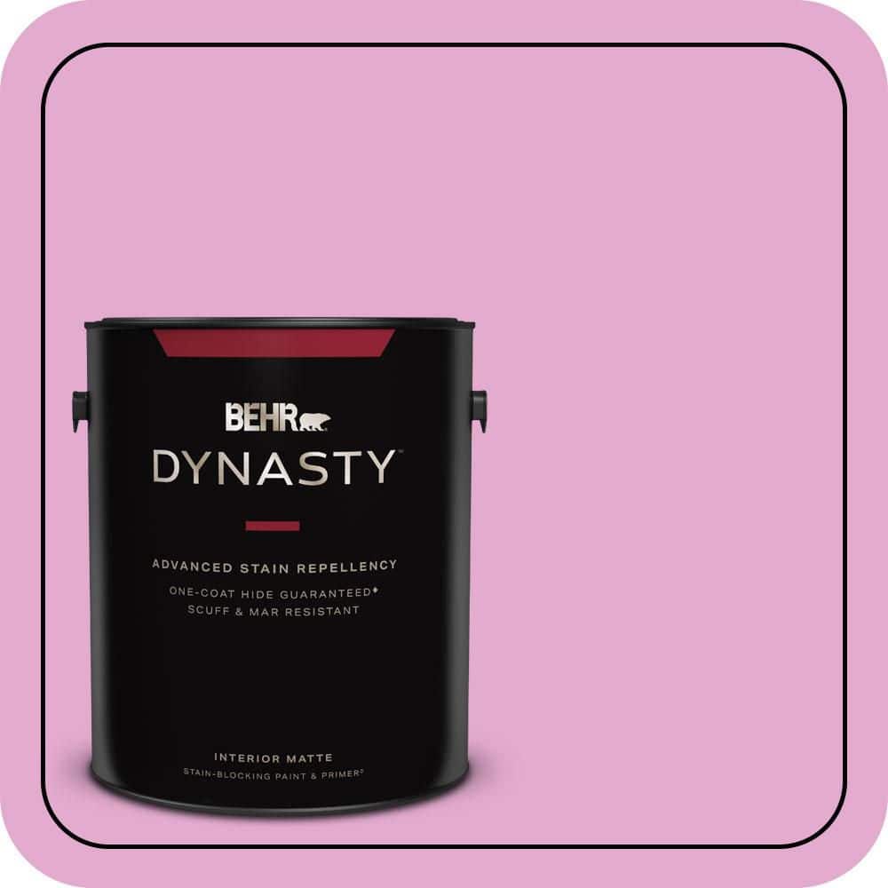 BEHR DYNASTY 1 gal. #680A-3 Pink Bliss Matte Interior Stain-Blocking Paint & Primer