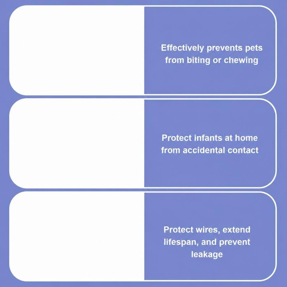 Unbranded 30 ft Clear PVC Cord Protector Sleeve for Dog and Cat Chew Protection, 1/2 in Dia Cord Cover 2 mm (3)