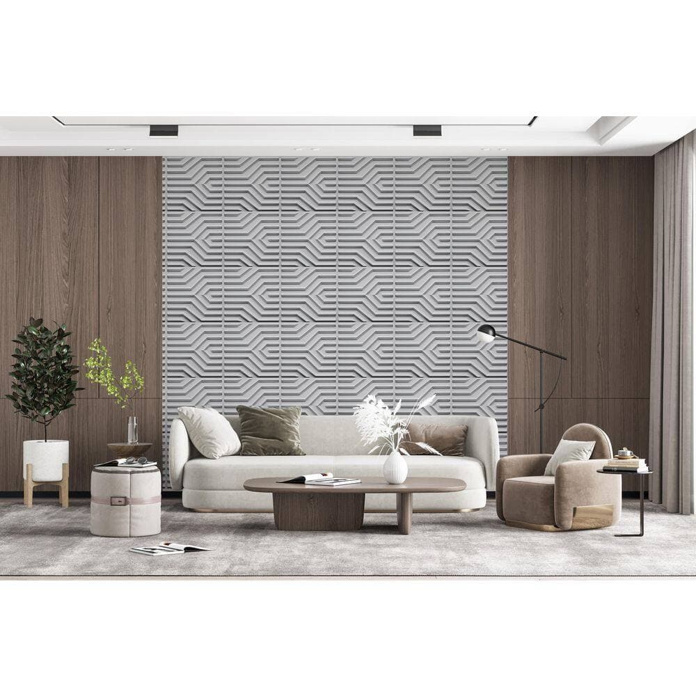 Dundee Deco Falkirk Ross 2/25 in. 19.7 in. 19.7 in. PVC Stripes 3D Decorative Wall Panel (2)