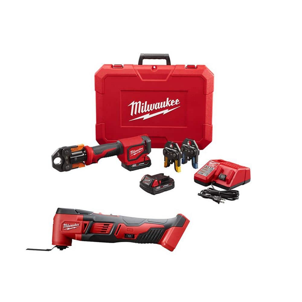 Milwaukee M18 18-Volt Lithium-Ion Cordless Short Throw Press Tool KitViega Pure Flow Jaws M18 Oscillating Multi Tool