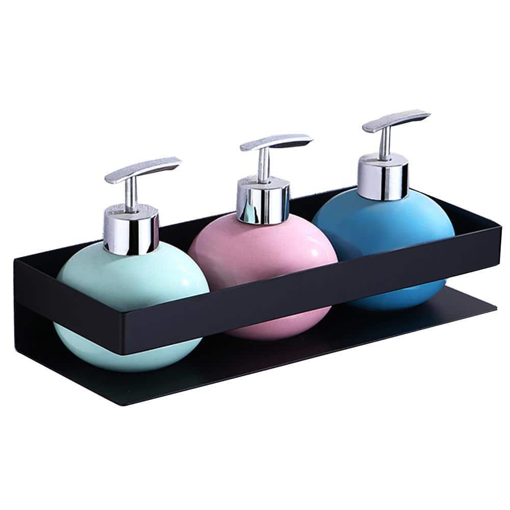 ACEHOOM 15.7 in. W x 4.8 in. D x 2.4 in. H Wall Mount Bathroom Shelf in Matte Black