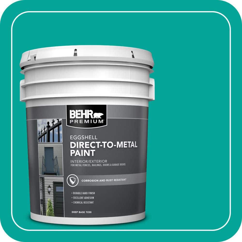 BEHR PREMIUM 5 gal. #HDC-MD-22 Tropical Sea Eggshell Direct to Metal Interior/Exterior Paint