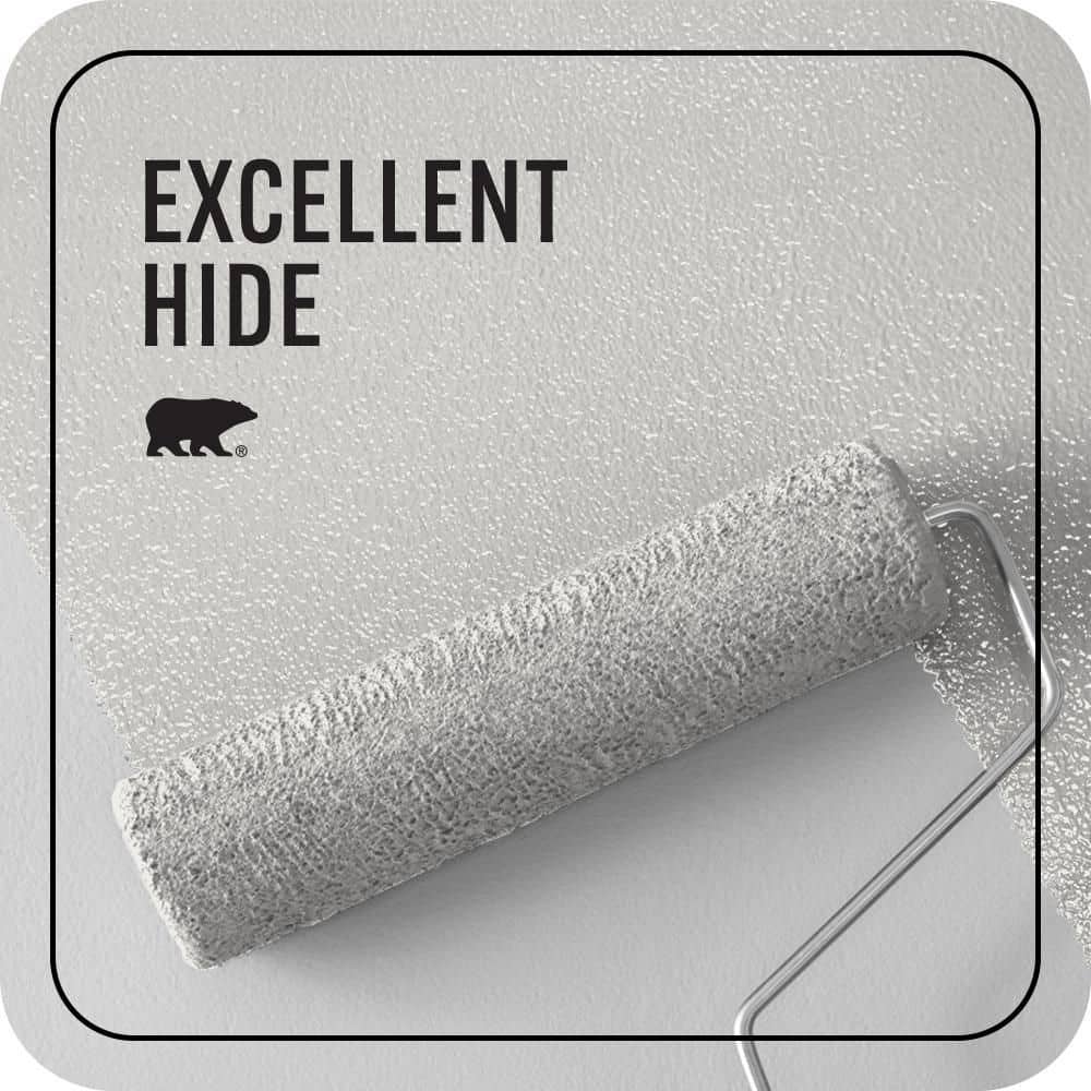 BEHR PREMIUM PLUS 5 gal. #BL-W14 White Ceiling Flat Interior Paint & Primer (2)